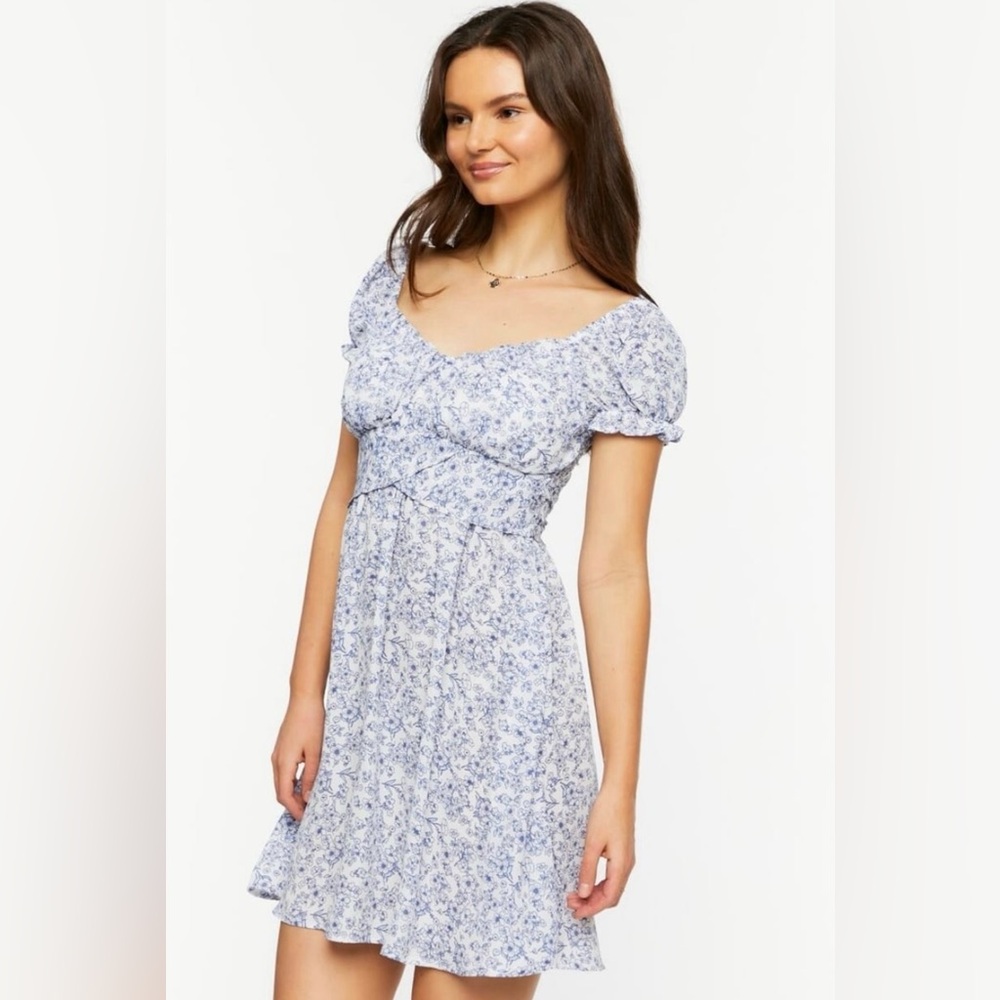 Floral Blue Dress